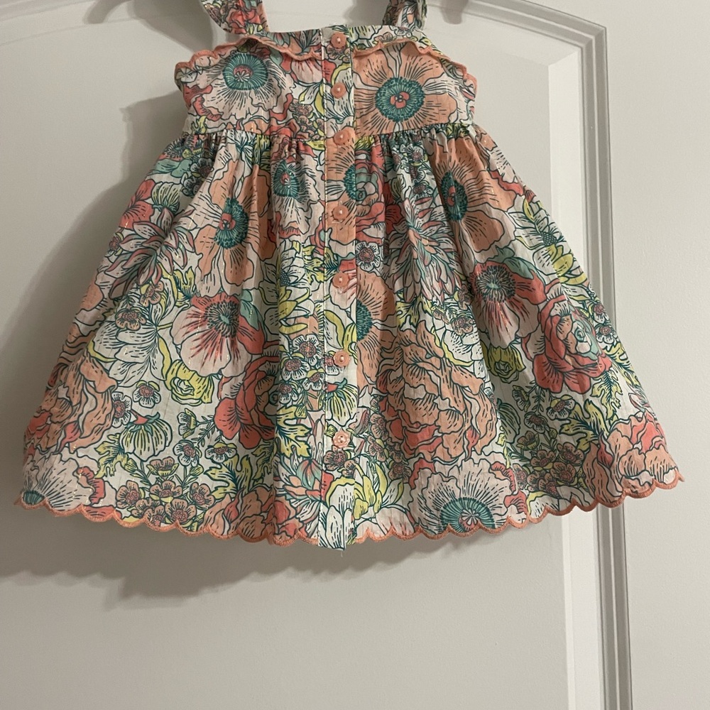 Haute Hippie Kids Dress - Coral and Teal Floral